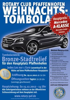 Rotary Pfaffenhofen Tombola Weihnachten 1. Preis Auto Rotary Pfaffenhofen Tombola Weihnachten 1. Preis Auto